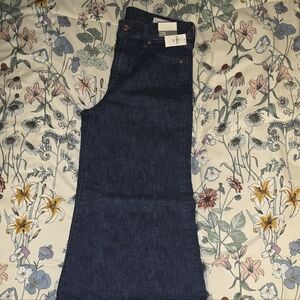 GAP High Rise Wide Flare Jeans Dark Indigo Petite